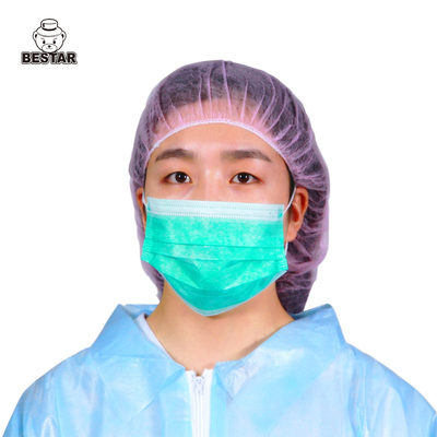 EN14683 anneriscono 3 strati della maschera di protezione eliminabile chirurgica per l'ospedale 16.5x9.5