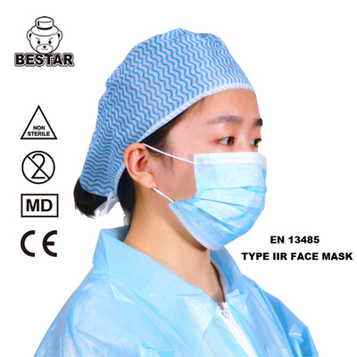 maschera di protezione chirurgica eliminabile eliminabile della maschera di protezione 3Ply EN14683