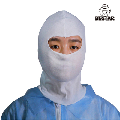 Cotone Hood White With Overlock Sewing eliminabile sterile protettivo di OSFA